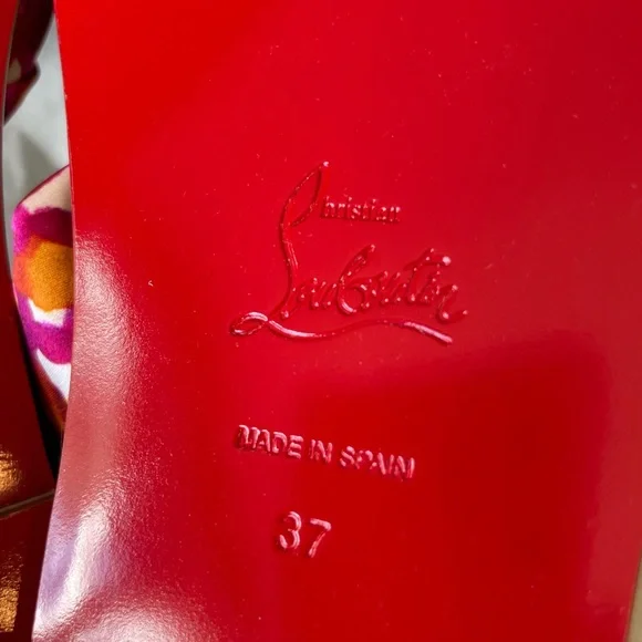 NIb christian louboutin niloofar satin sandal flat sz 37 - Picture 8 of 9